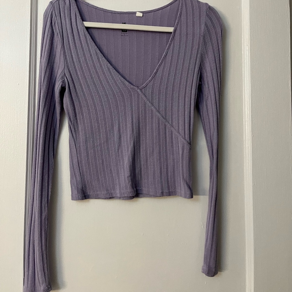 Purple long sleeve shirt
